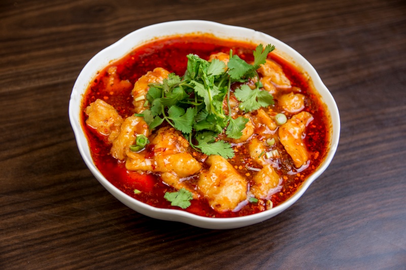 f10. fish filet in chili oil sauce 霸王水煮鱼片 <img title='Spicy & Hot' align='absmiddle' src='/css/spicy.png' /> <img title='Spicy & Hot' align='absmiddle' src='/css/spicy.png' /> <img title='Spicy & Hot' align='absmiddle' src='/css/spicy.png' />